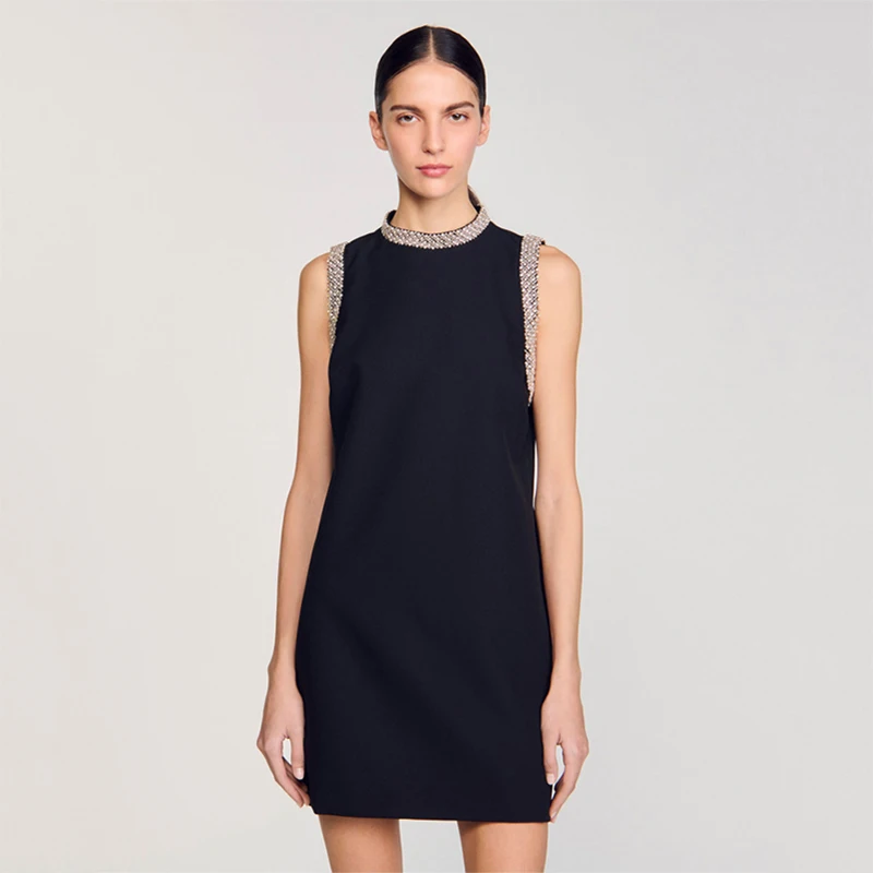 Ele blanc diamant décoré femmes Dr début du printemps série S maison nouveauté RO04034 taille haute a-ligne ort jupe