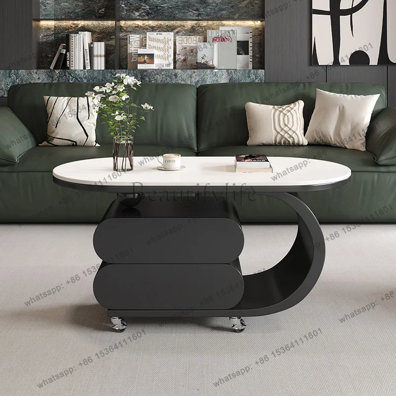 

French Modern Coffee Table Elegant Trendy Premium Aesthetic Coffee Table Classic With Storage Mesa De Centro Furniture For Home