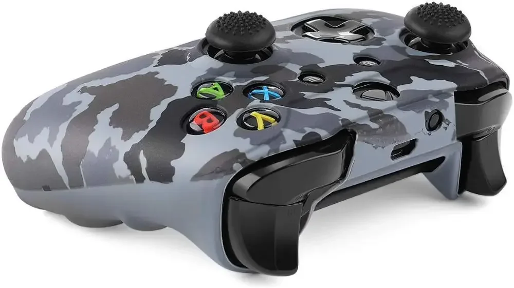 Custodia protettiva in Silicone ZOMTOP per XBox One X S Controller Protector stampa a trasferimento d'acqua Camouflage Cover grip Caps