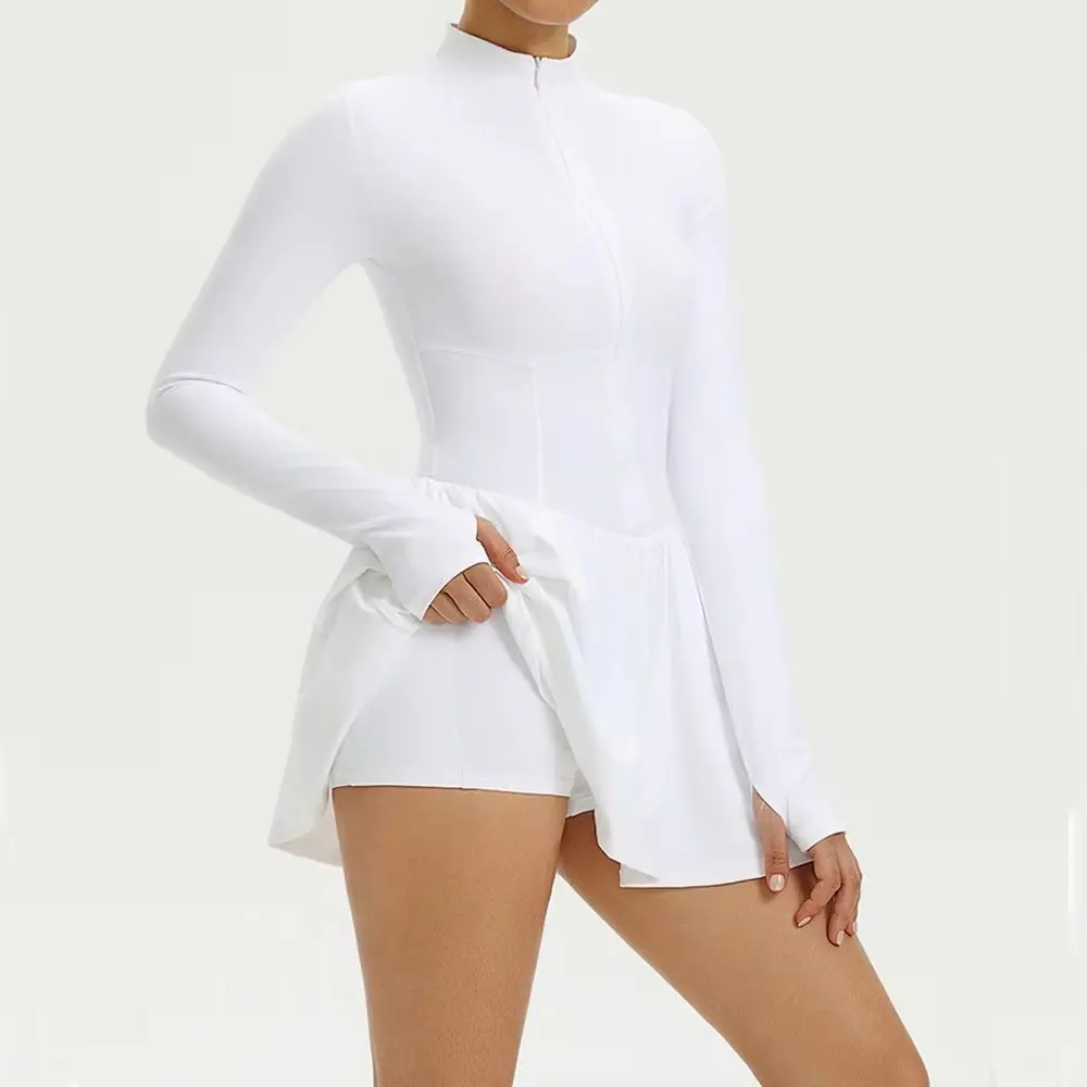 

New Short Sports Jumpsuit Long Sleeved Gym Set Women Yoga Clothes Rompers Workout One-piece Suit Female Outdoor Recreation Sport