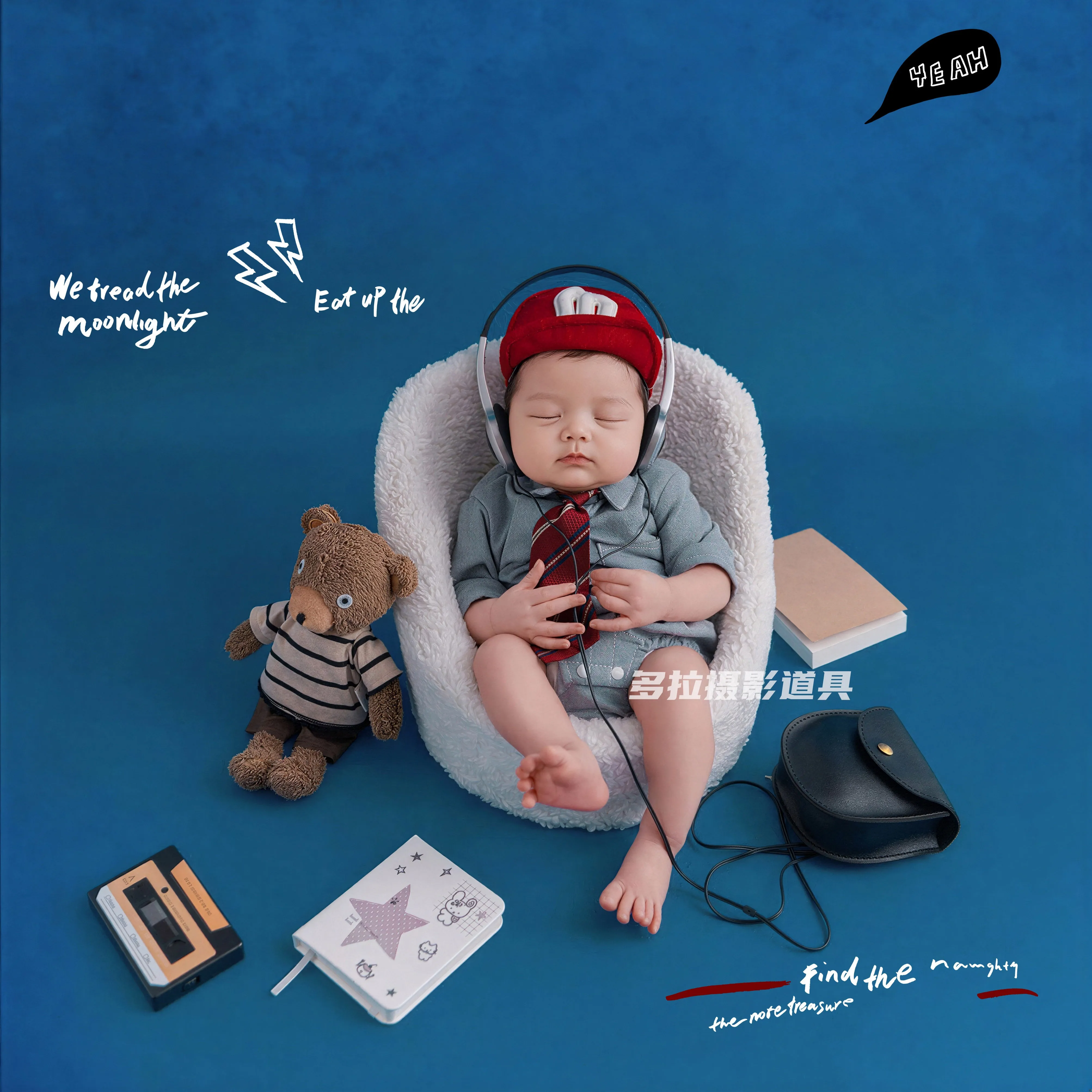❤️Newborn Photography Clothing Hat+Jumpsuits+Tie 3Pcs/set Studio Baby Boy Photo Props Accessories Costume Outfits Fotografia