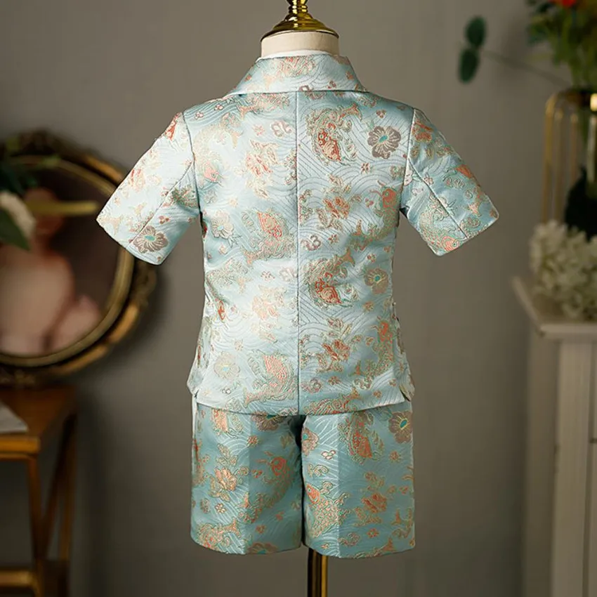 5PCS kinder Anzug Neue Mode Bühne Jungen Klavier Leistung Kleidung Hochzeit Geburtstag Taufe Party Prom Kleid Für Eid a2305 – Detail 7