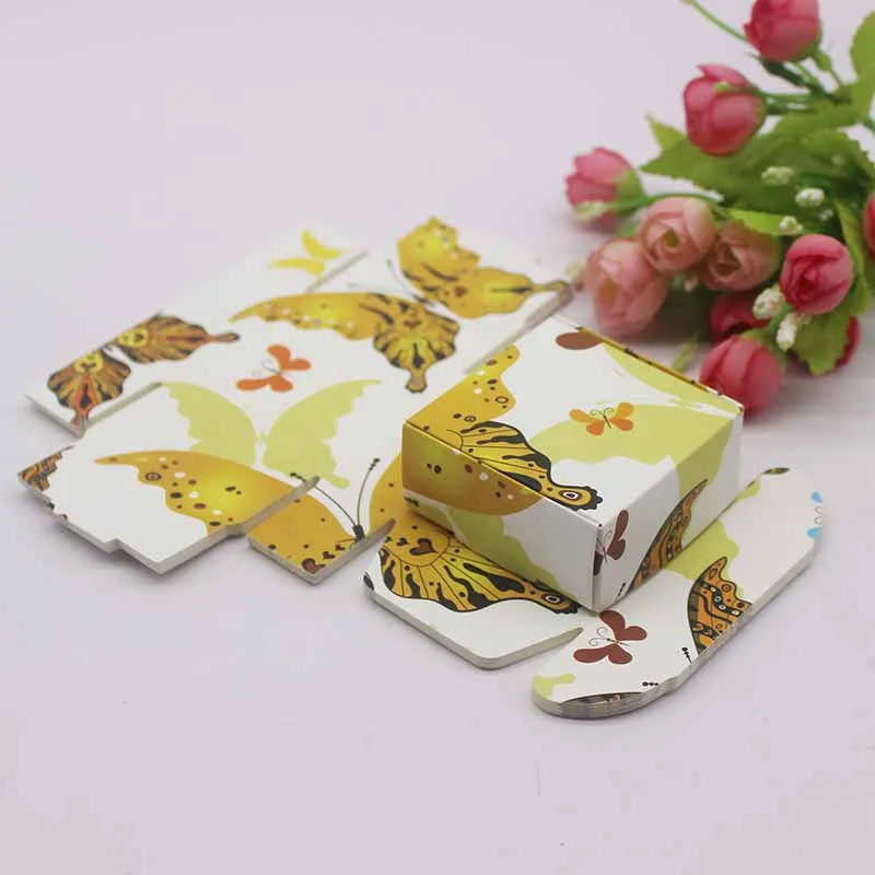 10pc NEW DIY Butterfly  Stars/Flowers Gift Box 5.5*5.5*2.5cmhandmade gifts wrapping box