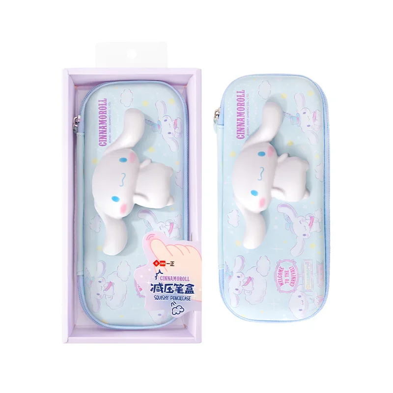 MINISO Sanrio 3D Decompression Cute Pencil Pouch My Melody Kawaii Large Capacity Pencil Cases Cinnamoroll School Supplies