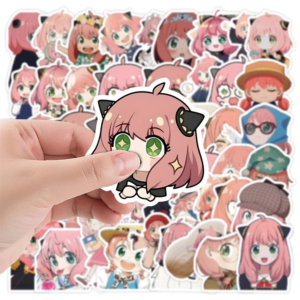 10/30/50pcs Kawaii SPY×FAMILY Anime Stickers Cute Anya Forger Cartoon Sticker Toy Water Bottle Stationery Phone Kid DIY Decals