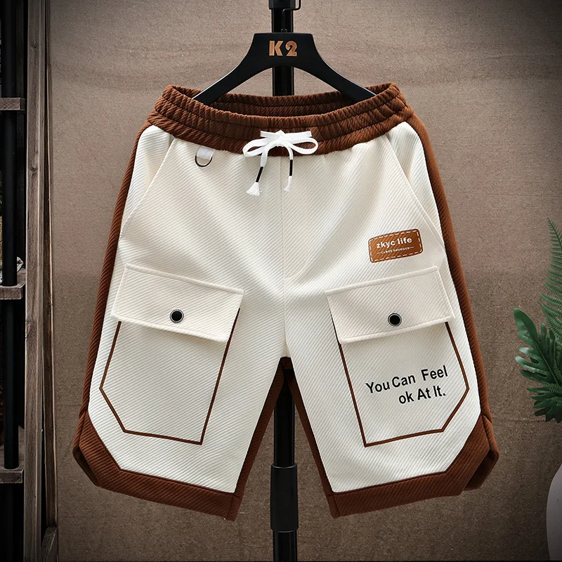 

2025 New Summer Running Shorts Men Casual Jogging Sport Short Pants Patchwork Drawstring Loose Dry Gym Sports Shorts