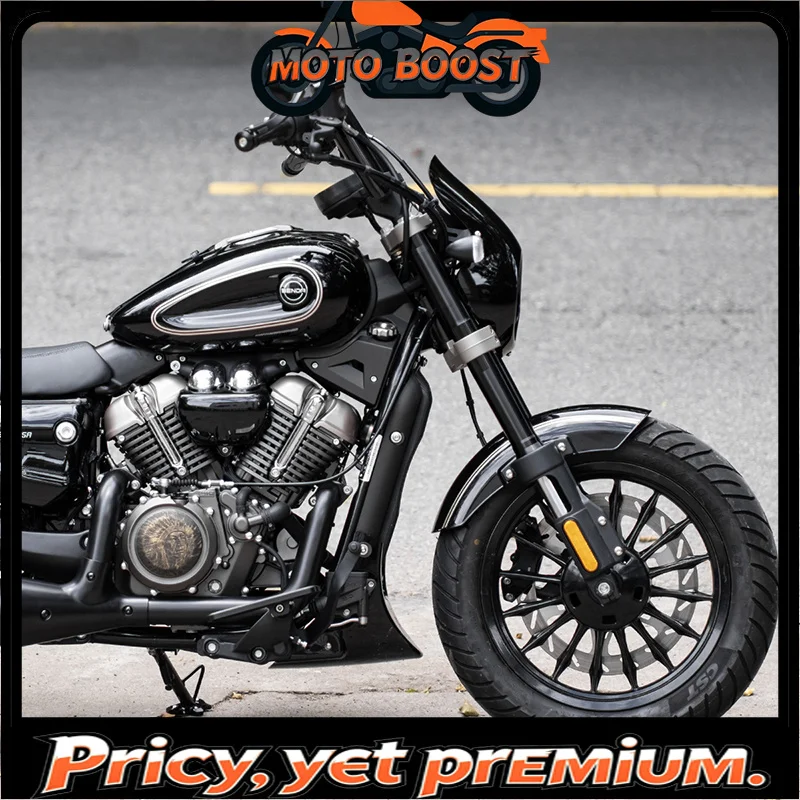 

【Premium quality】BENDA Chinchilla 250 Motorcycle ABS Plastic Front Cowl Fairing Headlight Cover Black Easy Installation