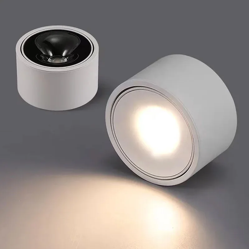 Surface Mounted Small Ceiling Light Indoor Lighting LED Spotlight Adjustable Angle COB Super Bright Downlight 5W 7W 9W 12W 15W