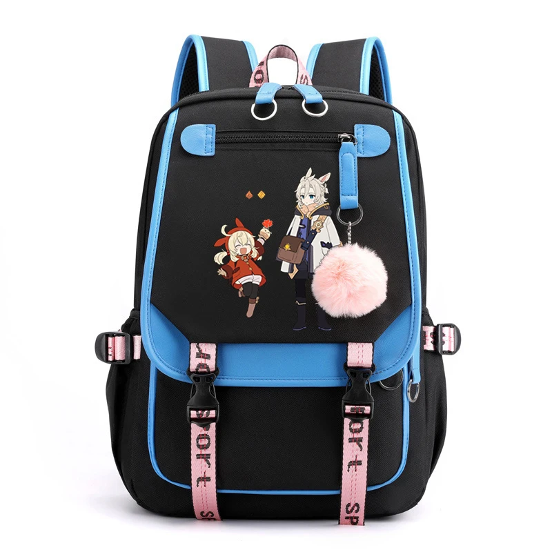 

Genshin Impact Backpack for Teenagers Girls Sac A Dos Kids Bags Children Student Usb Waterproof School Bags Travel Shoulder Bag