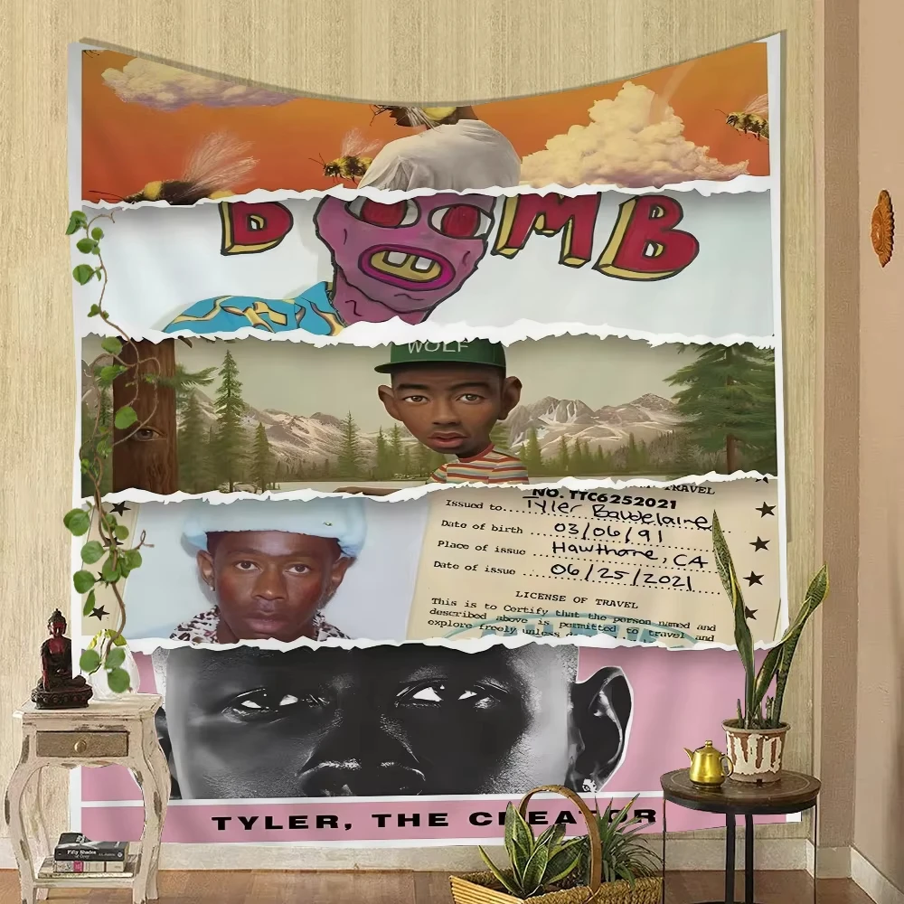 Flower Boy Tyler The Creator Bohemian Tapestry Hippie Wall Hanging Tapestry Dormitory Living Room Bedroom Banner Home Decoration