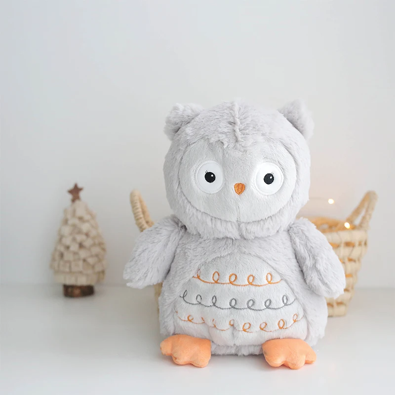 

26CM Cute Fluffy Grey Owl Plush Toys Soft Cartoon Animal Bird Toy For Child Kids Birthday Gift Home Decor