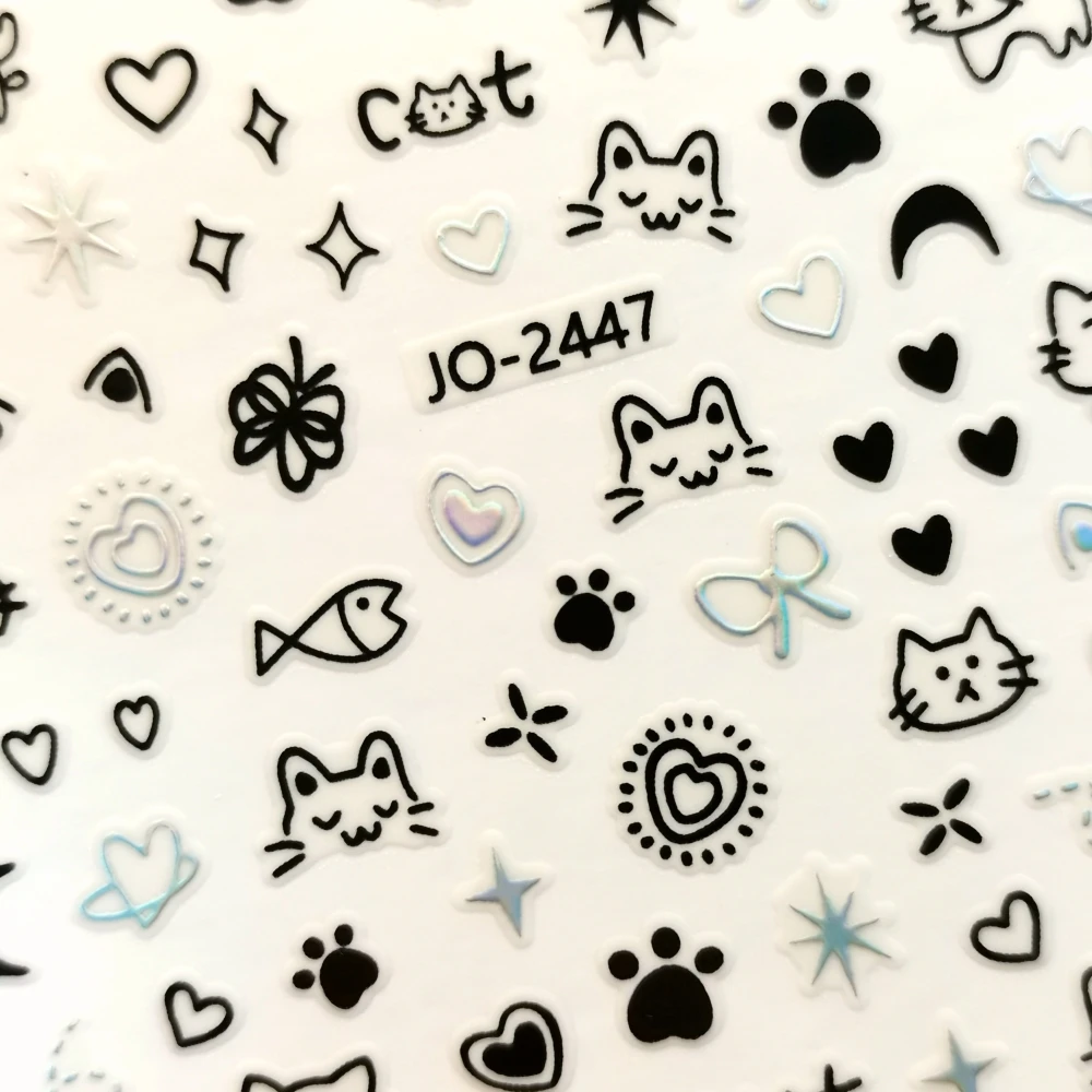 

1 sheet Cat Dog New 3D Animal Nail Art Stickers Nail Decals for Manicure fashion Design DIY Happy Accessories