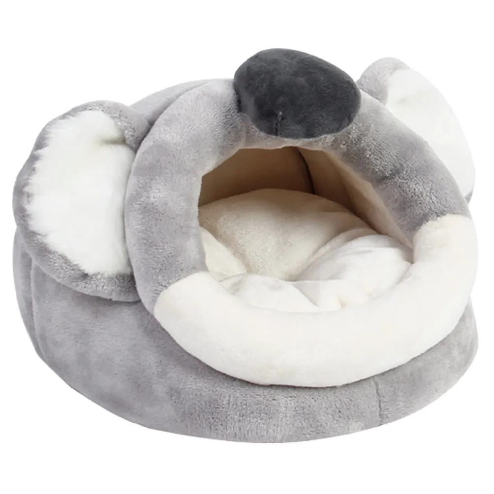 Koala Small Pets Cave Warm Nest Bed Made of Flannel and PP Cotton Retains Heat Ideal for Hamsters Guinea Pigs Chinchillas