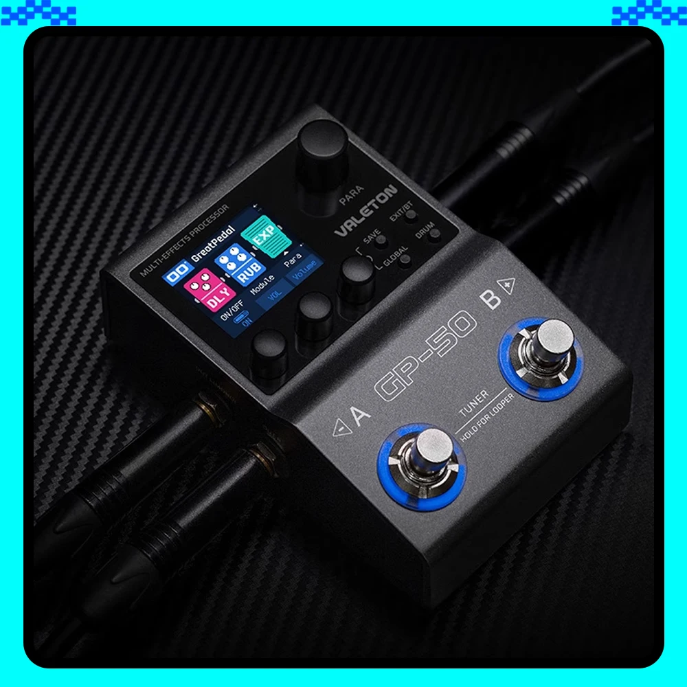 Valeton GP50 GP-50 Electric Guitar Bass Integrated Single Block Effect Device IR Box Analog Sound Card
