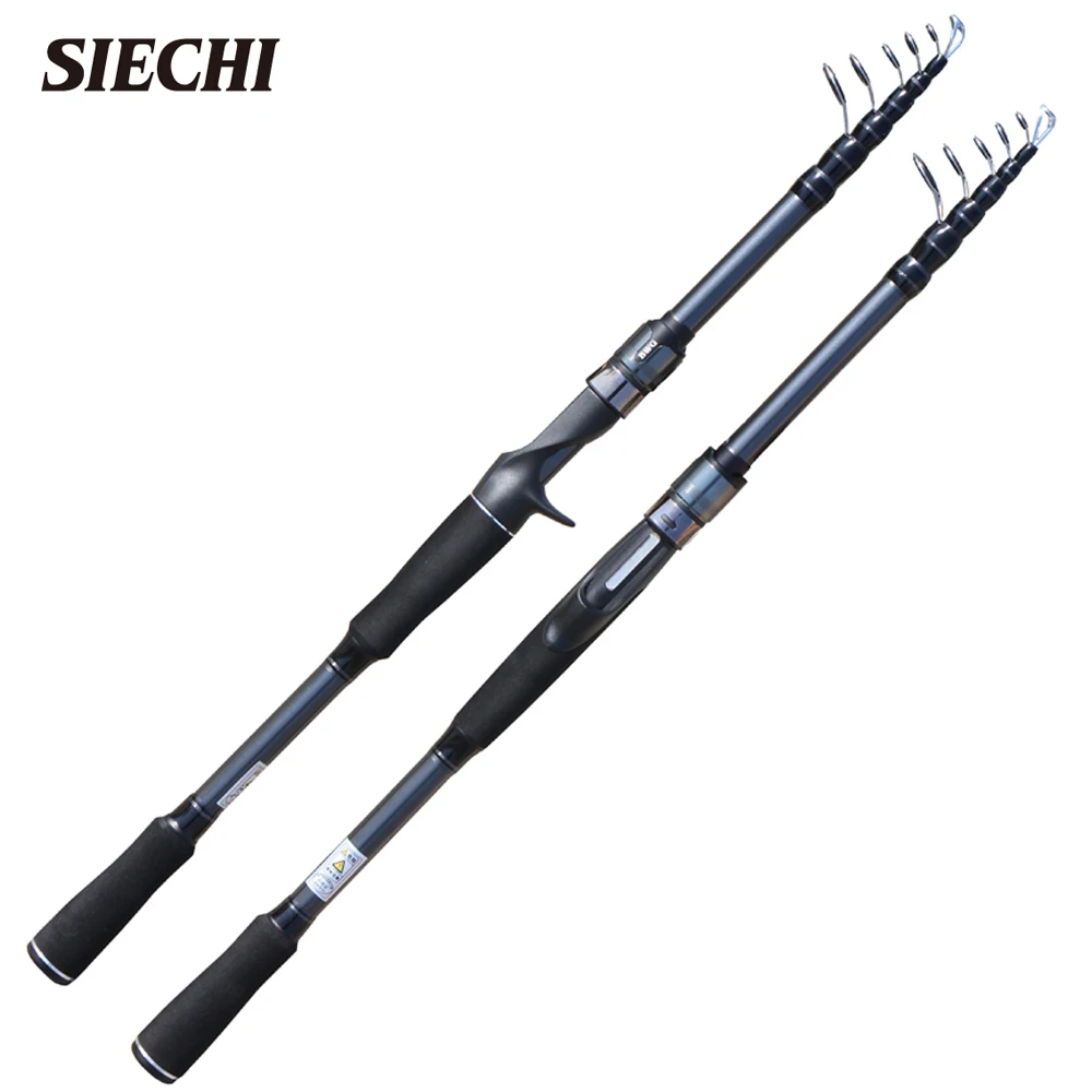 Telescopic Lure Rod 1.8M 2.1M 2.4M 2.7M 3.0M Carbon Spinning Rod Baitcasting Fishing Pole 8g-18g  Handle Casting Fishing Tackle