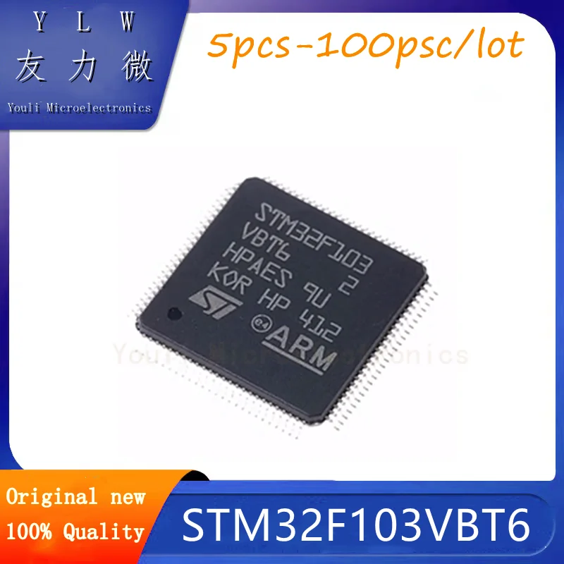 STM32F103RET6 STM32F103C8T6 STM32F103CBT6 STM32F103RCT6 STM32F103 R8T6 RBT6 RET6 V8T6 VBT6 VCT6 VET6 IC MCU STM32 FLQFP-48 Chip