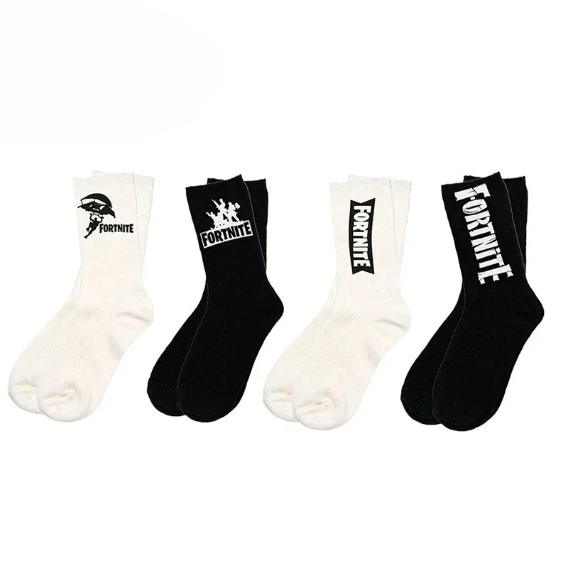 Fortnite Socken Anime Cosplay Socken Cartoon-Charaktere Herbst- und Winter-Studenten-Baumwollsocken Geburtstagsgeschenk