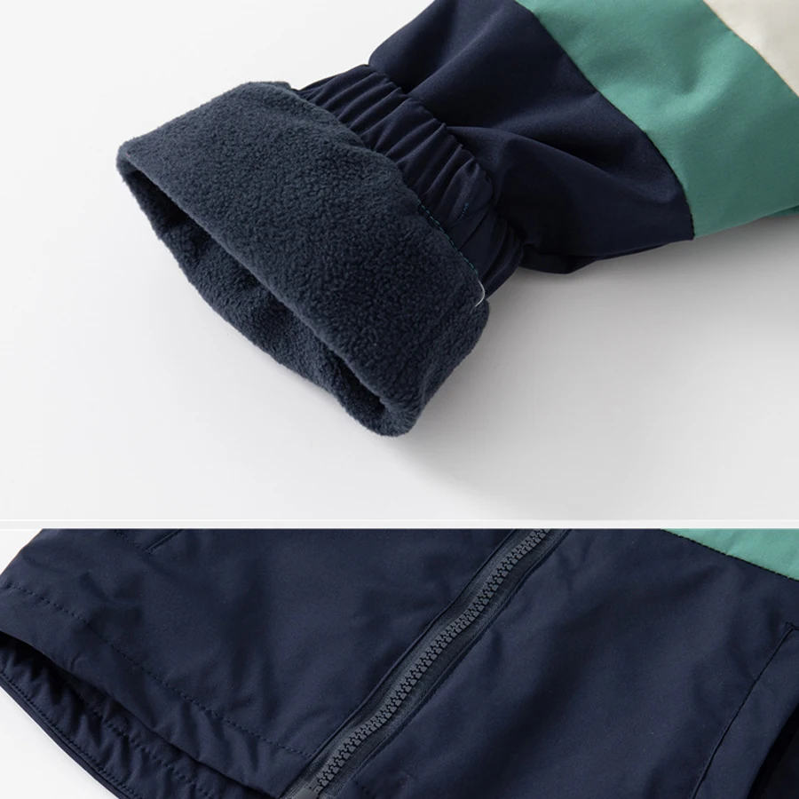 IYEAL Baby Boys Clothes Fleece Hooded Patchwork Windbreaker Outerwear Baby Clothing for 1-7 Years Kids Toddler Boys Jacket Coats
