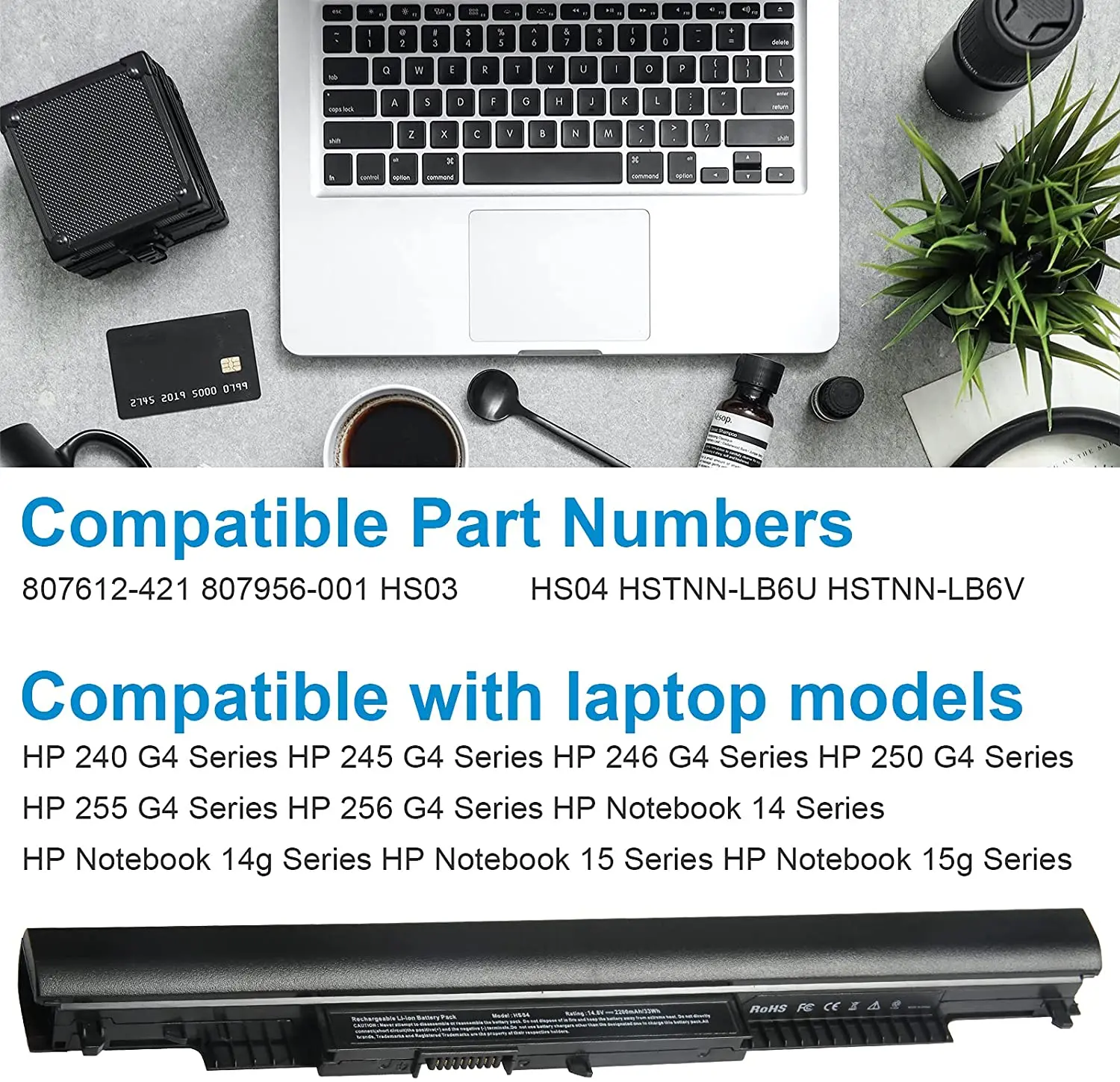 HP 240 245 250 255 G4 HSTNN-LB6V HSTNN-PB6S HSTNN-LB6U 807611-831 807957-001 HS03 HS04 2800mAh 노트북 배터리