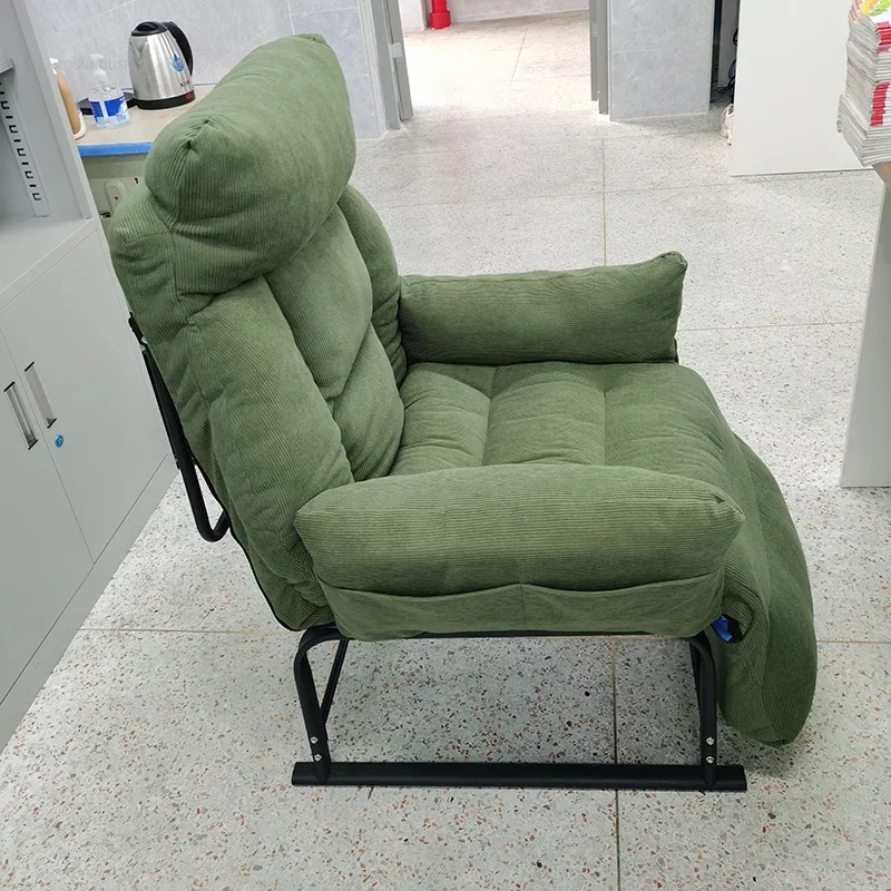 #Nordic Lazy Sofa Chaise Lounge Single Folding Lunch Break Chair Home Leisure Balcony Living Room Chairs Office Computer Chair C