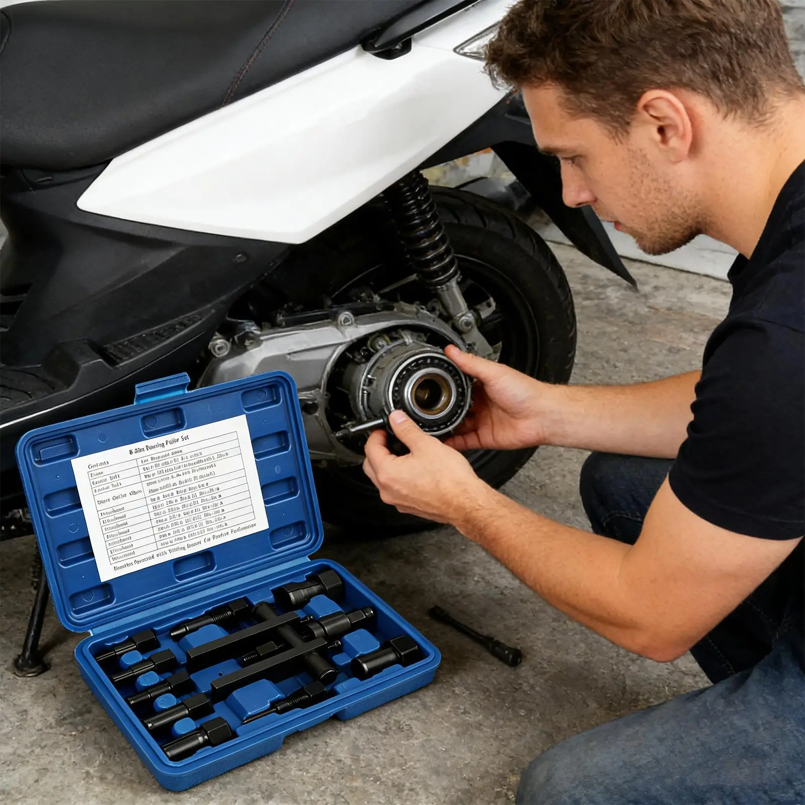 

Motorcycle Wheel Bearing Puller Precise Fit Non-Slip Handle Gadgets Motorcycle Wheel Bearing Puller Tool Kit For Enthusiasts