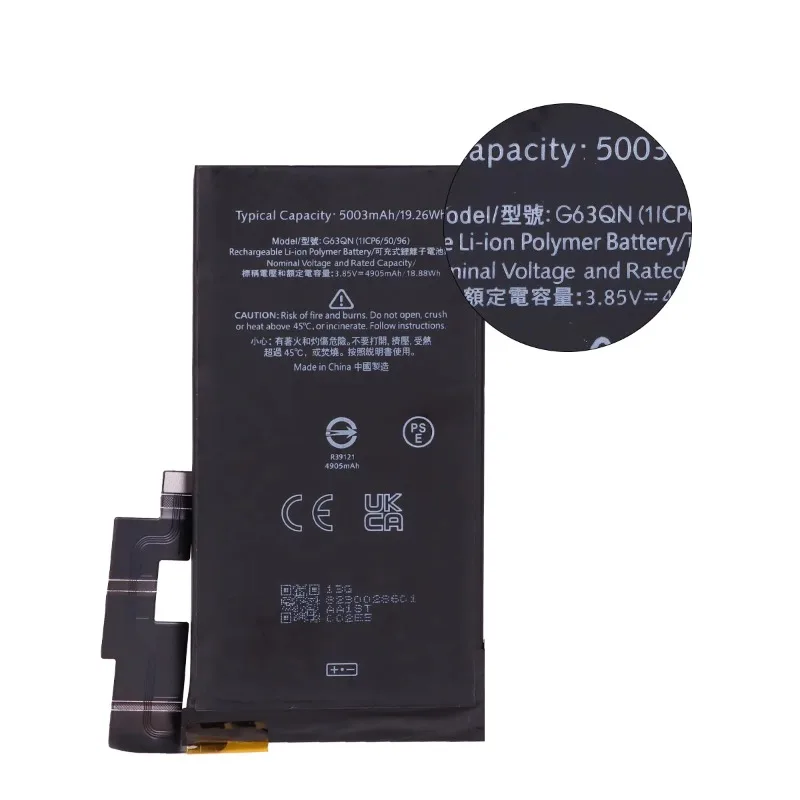 For Google Pixel 6 Pro G8VOU G85KQ GLUOG Mobile Phone Batteries In Stock 5003mAh G63QN 3.85V Replacement Battery + Feer Tools