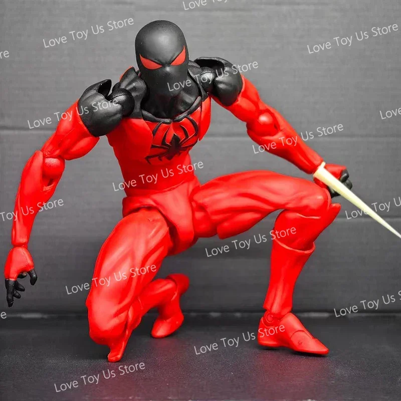 Op voorraad Mess Toy Scarlet Spiderman Figuur Zwart Rood Spiderman Symbiont Scarlet Spider Kaine Parker Anime Action Figure Gift Toy
