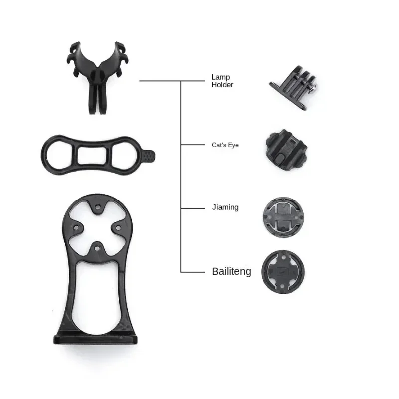 Supporto per computer da bicicletta Supporto per cronometro in lega di alluminio Supporto per tachimetro MTB resistente all'usura Tappo superiore per stelo adatto per Garmin