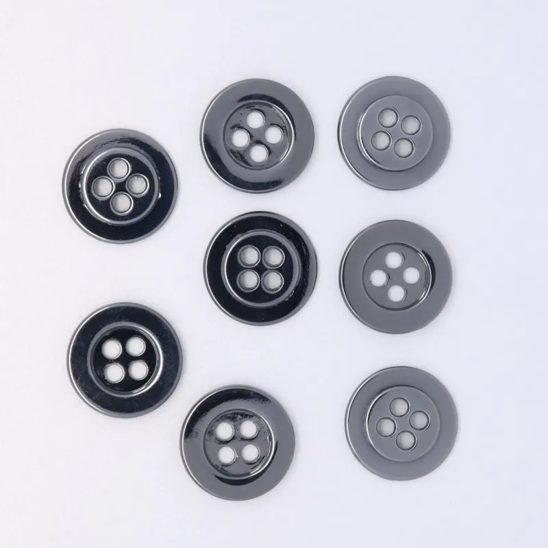 20pcs Gunmetal 18mm Metal Sewing Buttons, 4-Hole Round Buttons for Suits, Shirts, Coats, Clothes, DIY Craft Decoration