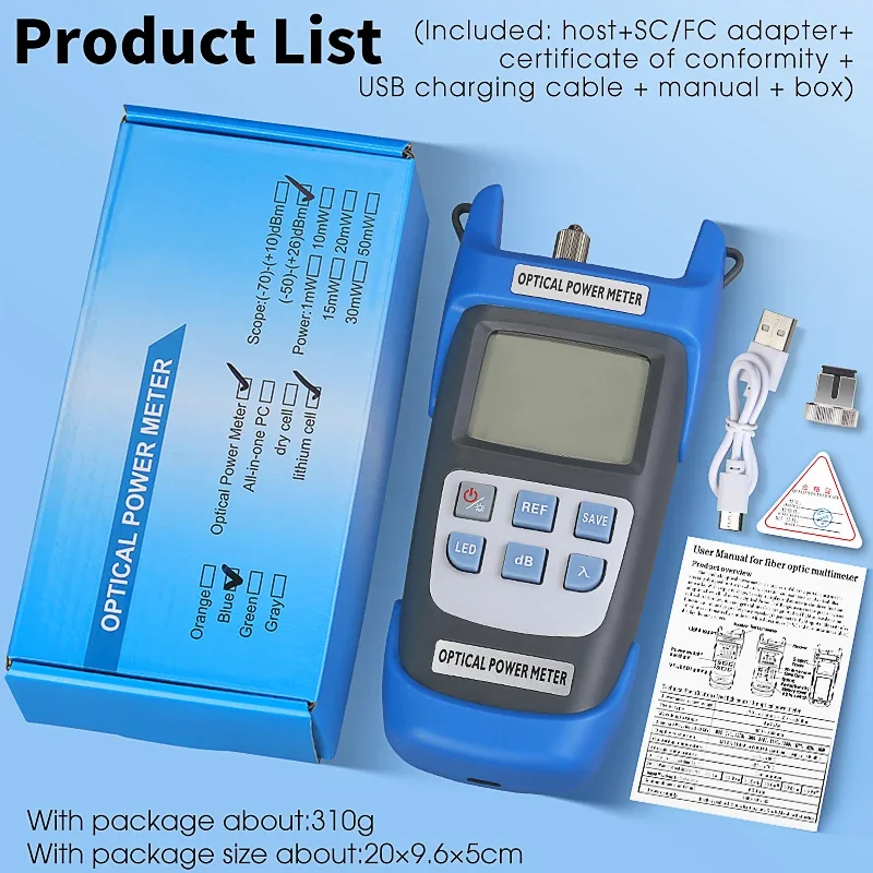Comptyco recarregável A-C710A/c510a medidor de potência óptica opm de alta qualidade-70 ~ + 10dbm/ -50 ~ + 26dbm testador de cabo de rede de fibra