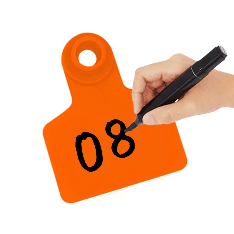 Многоцветная пластиковая бирка из ТПУ с коровьими ушками без надписей, крупный рогатый скот, овца, свинья, идентификационная карта животного, сделай сам, рукописный знак, 100 шт.