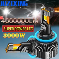 JUZIXING Led Headlight Lamp Bulb for Cars 3000W h7 Turbo Powerful Lamp 6000K Canbus No Errors HB3 HB4 9012 H1 H4 H7 H11 H13