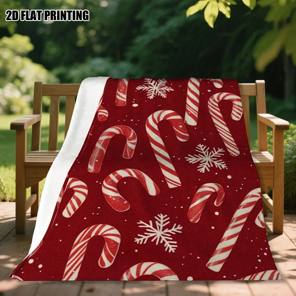 Christmas Squirrel Print Throw Blanket Snowy Pine Tree Xmas Bauble Ornament Pattern Soft Warm Decorative Blanket for Couch Bed