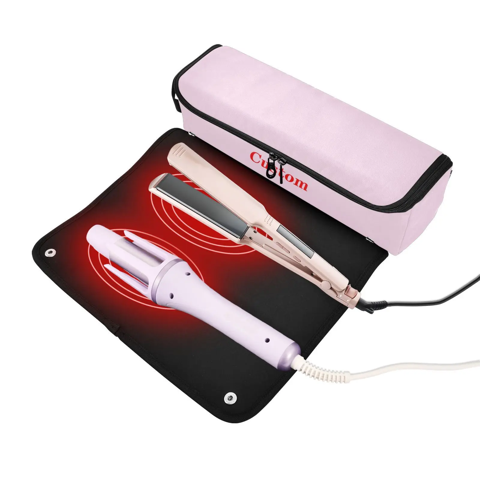 Hair Tools Travel Bag and Heat Resistant Mat Hair Dryer Carrying Case Custom Storage Case Portable Multipurpose Organizer New