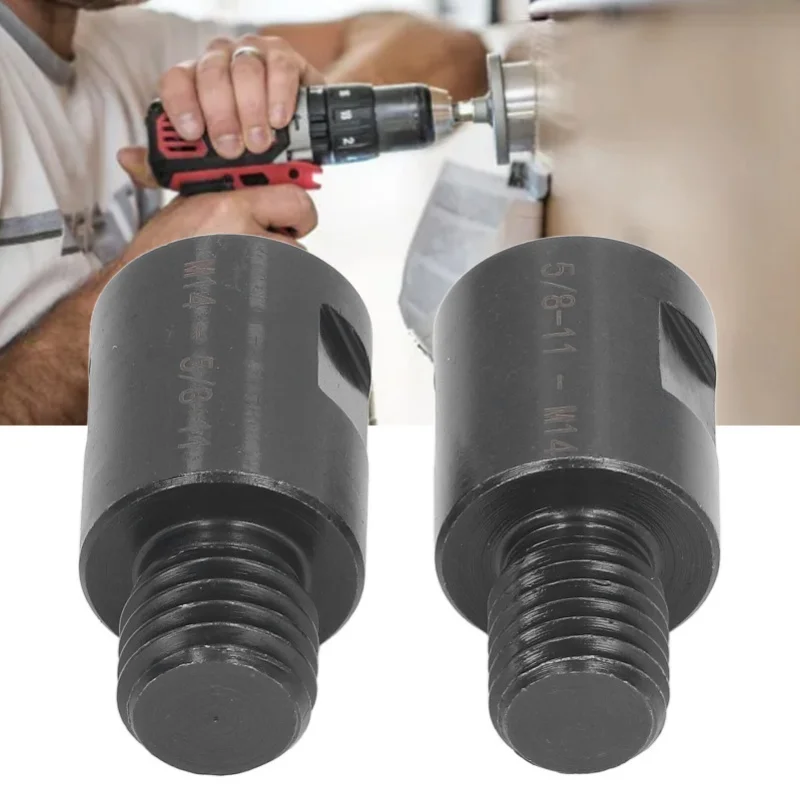 

2Pcs Thread Adapter Thread Conversion Adapter 5/8in To M14 M14 To 5/8in For Lathe Drill