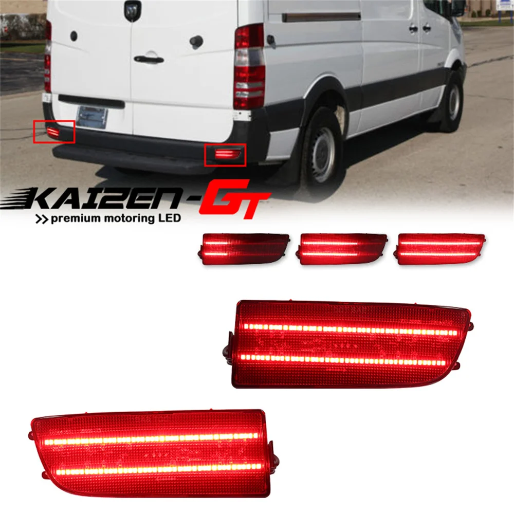 Bumper Reflector Tail/Brake Light Rear Fog Light w/ Turn Signal For Mercedes-Benz Sprinter Dodge Sprinter Freightliner Sprinter