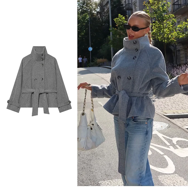 Women's Autumn New Jackets 2026 New Coats Fashion Loose Turtleneck Short Warm Jackets Women's Chic Autumn Street Youth Coats