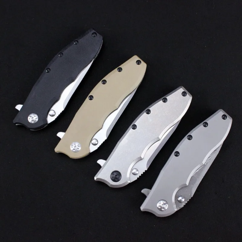 New Outdoor Camping Folding Knife 8CR13 or D2 Damascus Blade Titanium Pocket Survival Tactical Hunting Utility Knives EDC Tools