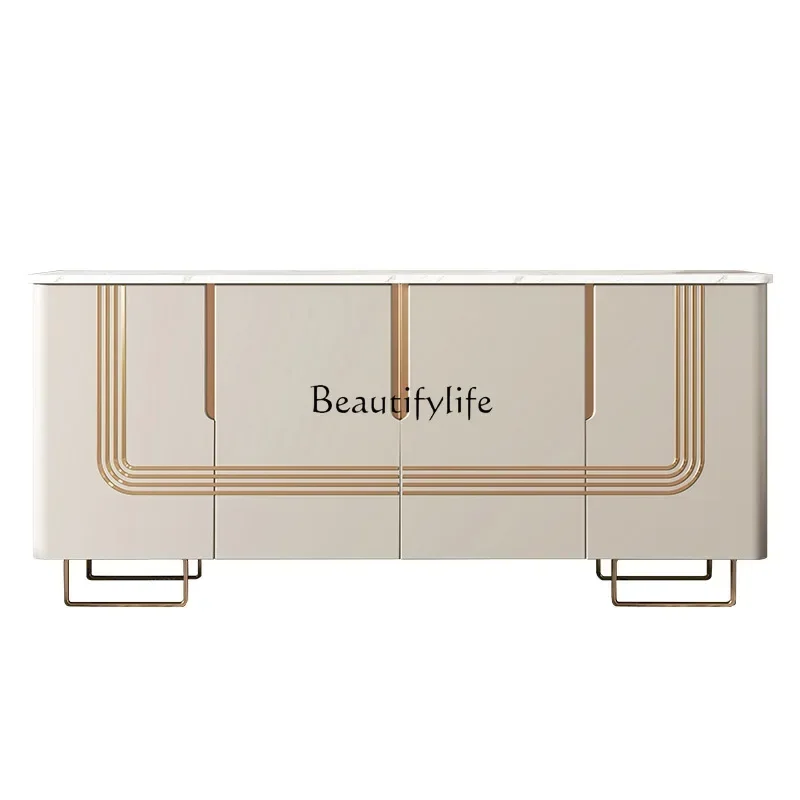 

New Arrivals American light luxury restaurant side cabinet modern simple locker marbless 7304