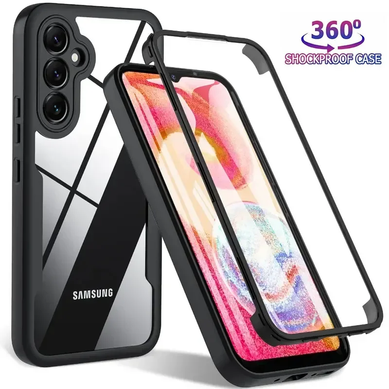 360 Full Body Case For Samsung Galaxy A14 A54 A34 5G A24 A53 A13 A23 A33 A12 A32 A52 5G Shockproof Transparent Cover Protector