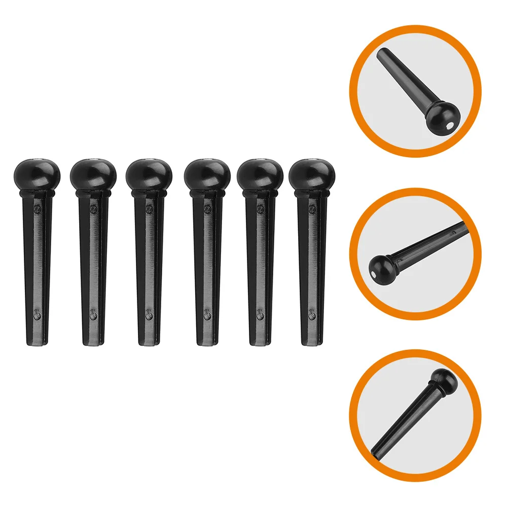 

6Pcs Guitar Bridge Pins Acoustic Guitar Parts Durable Replacement Premium Material Long Lasting Better Resonance