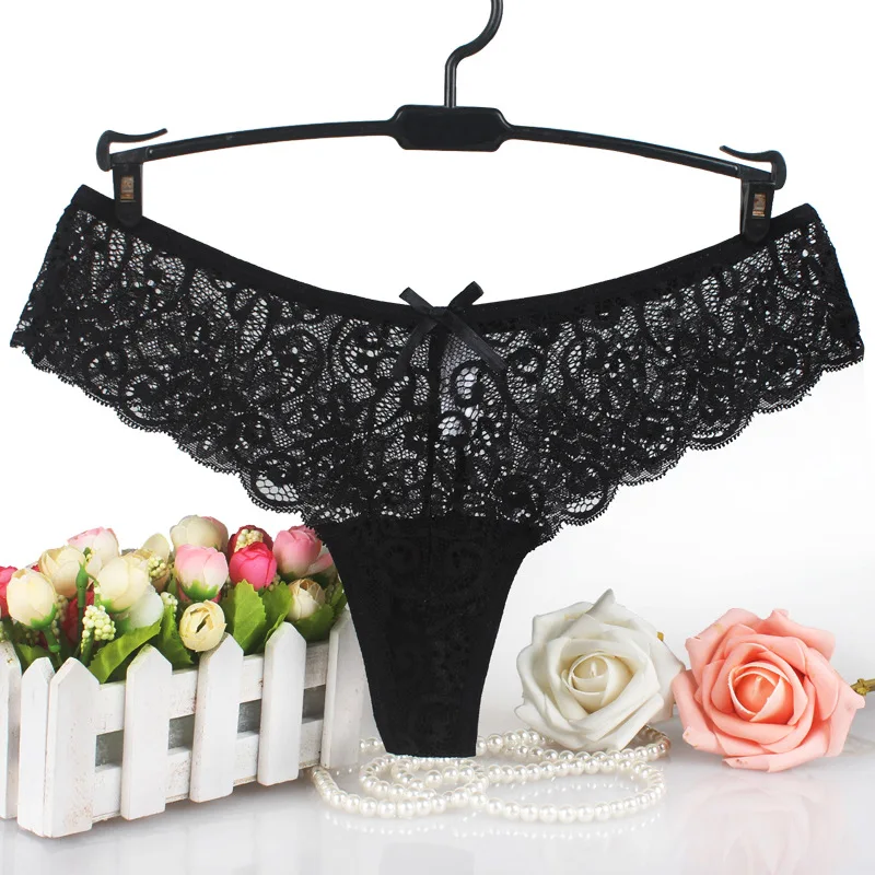 

Sexy Erotic Lingerie Women Elastic Bandage Lace Good Panties Women's Charming Underwear T-back Briefs G-String Thongs Underpants