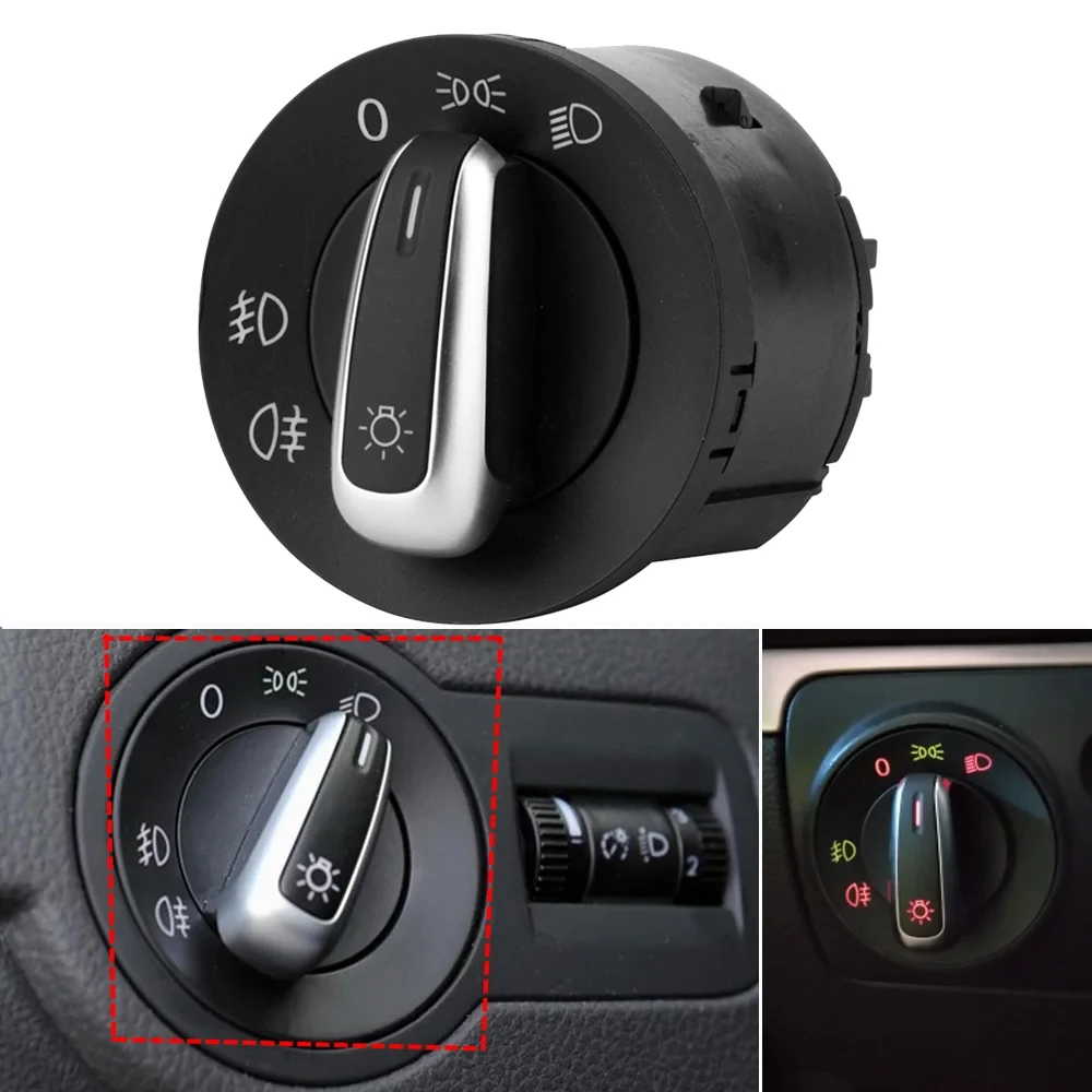 Car Headlight Fog Lamp Switch Headlamp Control Switch Car Accessorie 5ND941431A For VW Golf MK5 MK6 Passat B7 B6 CC Jetta Touran