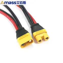 Amass As150u Plug with 0.35m Wire, Fireproof, with Signal Pin, with Waterproof Ring, Short Rubber Cover