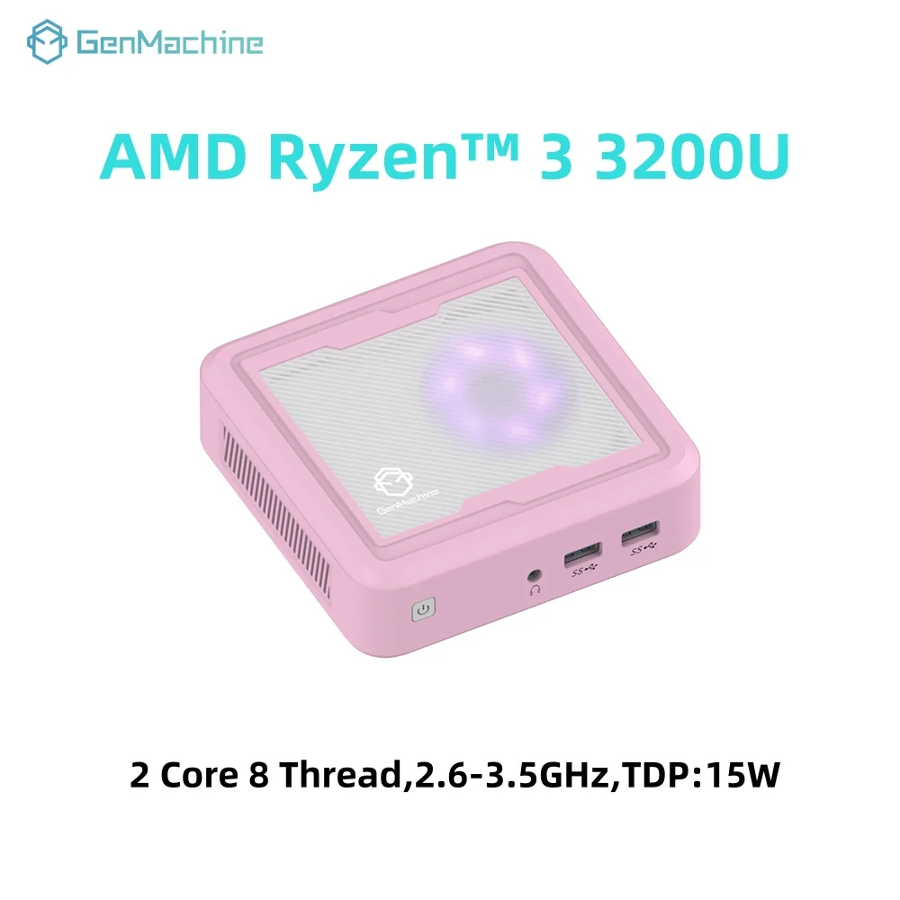 Gemachine AMD Ryzen 3 3200U Мини-ПК Windows 11 3,5 ГГц 15 Вт DIY Компьютер DDR4 M.2 2280 NVMe WIFI 5 Геймерский ПК Ordenador