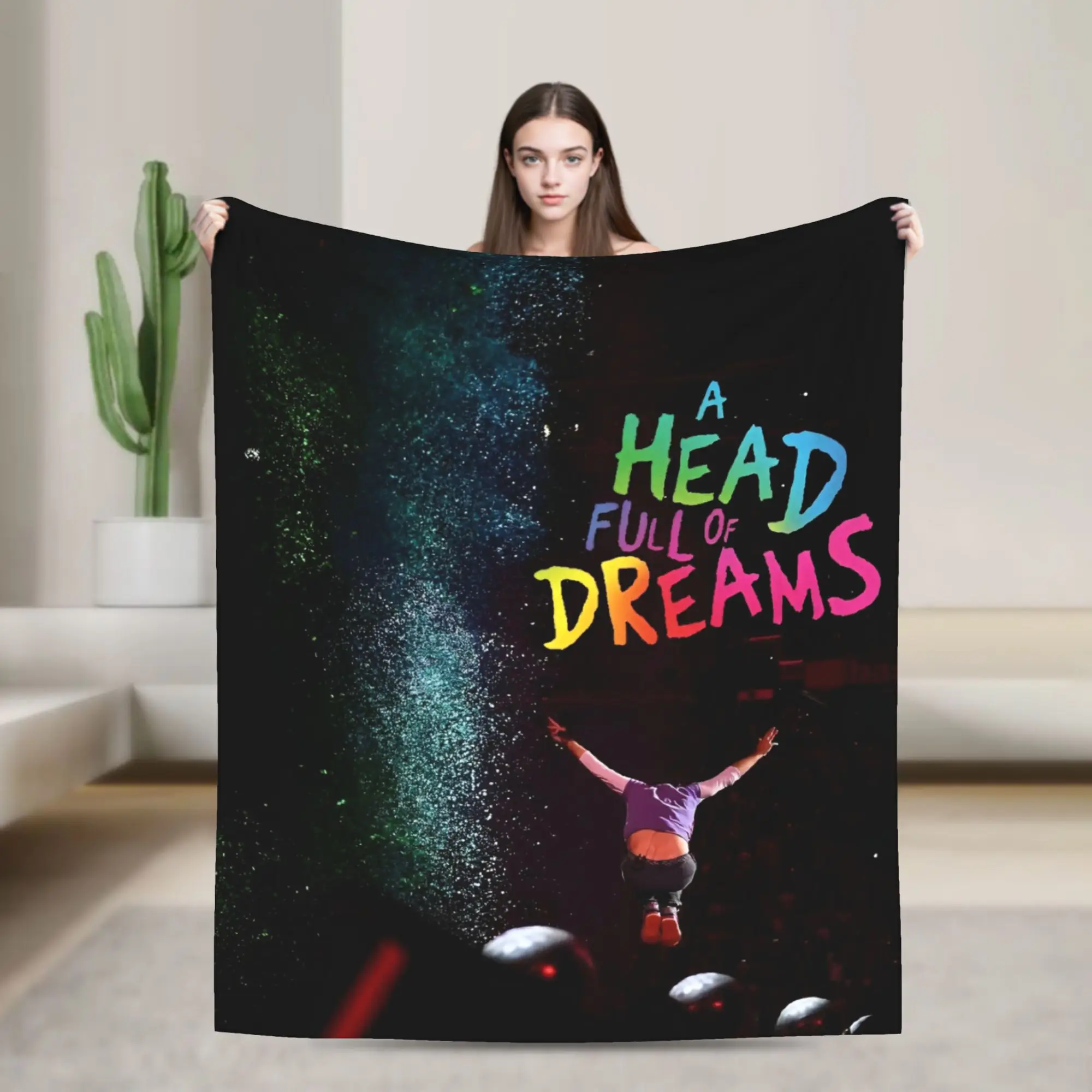 Coldplayed 2025 Tour Head Full of Dreams Print Blanket For Men Women Super Soft Cozy Throw Blankets for Living Room Multi-size