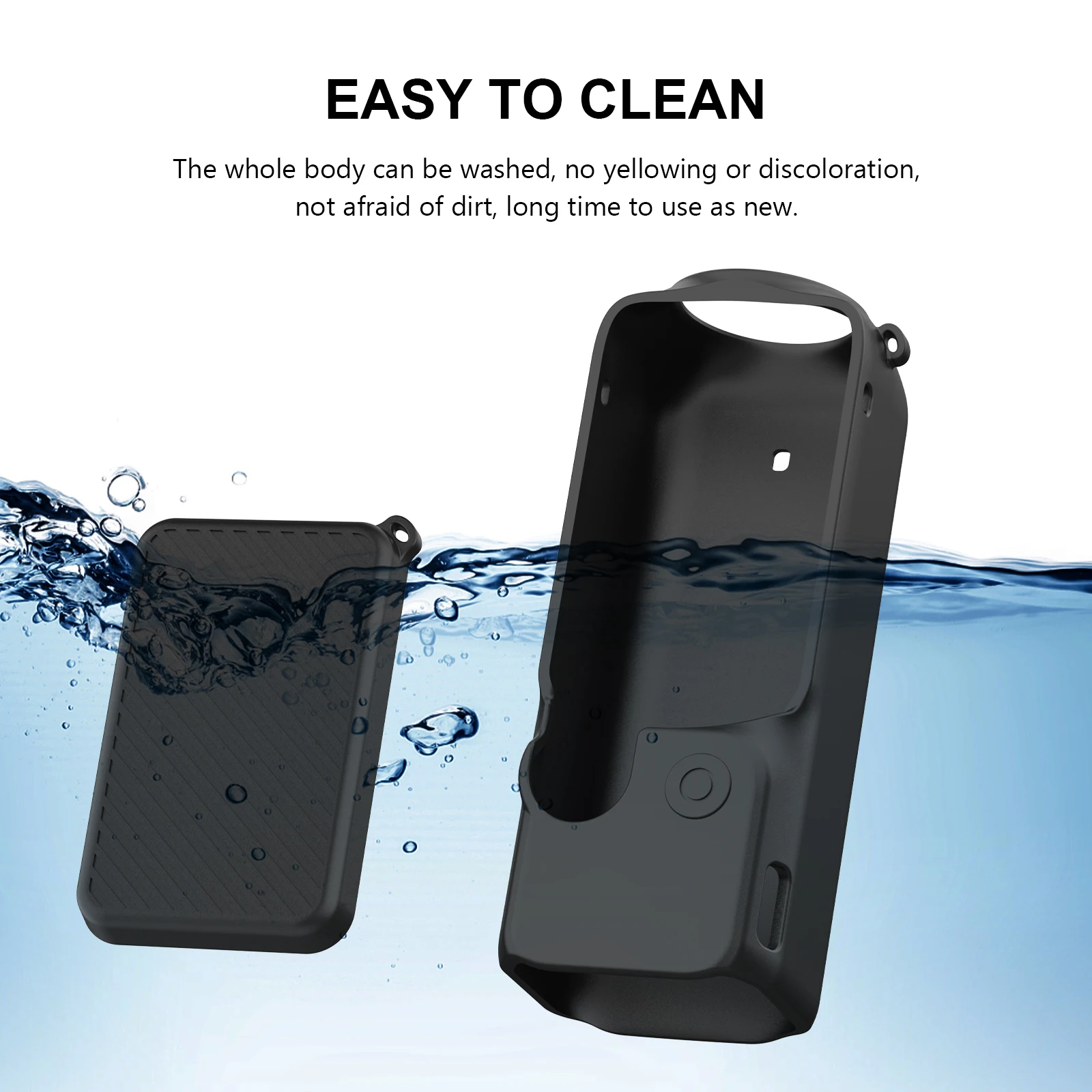 

Soft Silicone Case for DJI Pocket 4 Anti Scratch Washable with Lanyard Comfortable Grip Non Slip Precise Cutouts