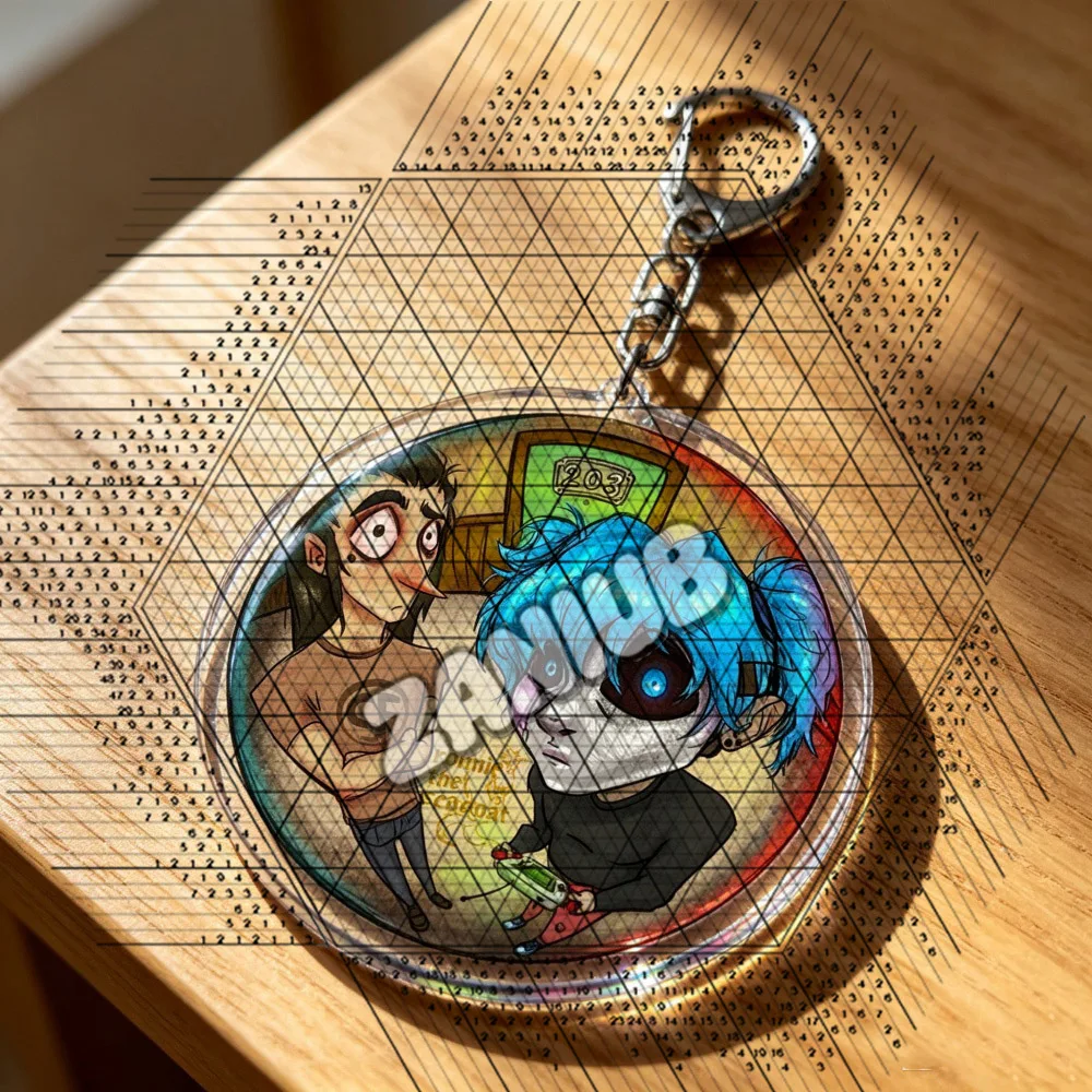 Cool Sally Face Chibi Acrylic KeychainBag Charm Backpack Pendant Collectible Gift for Fans