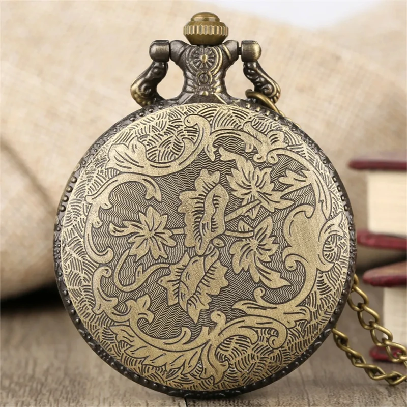 New Hot Vintage Horse Pattern Quartz Large Necklace Pocket Watch Digital Face Dial Cheap Gift