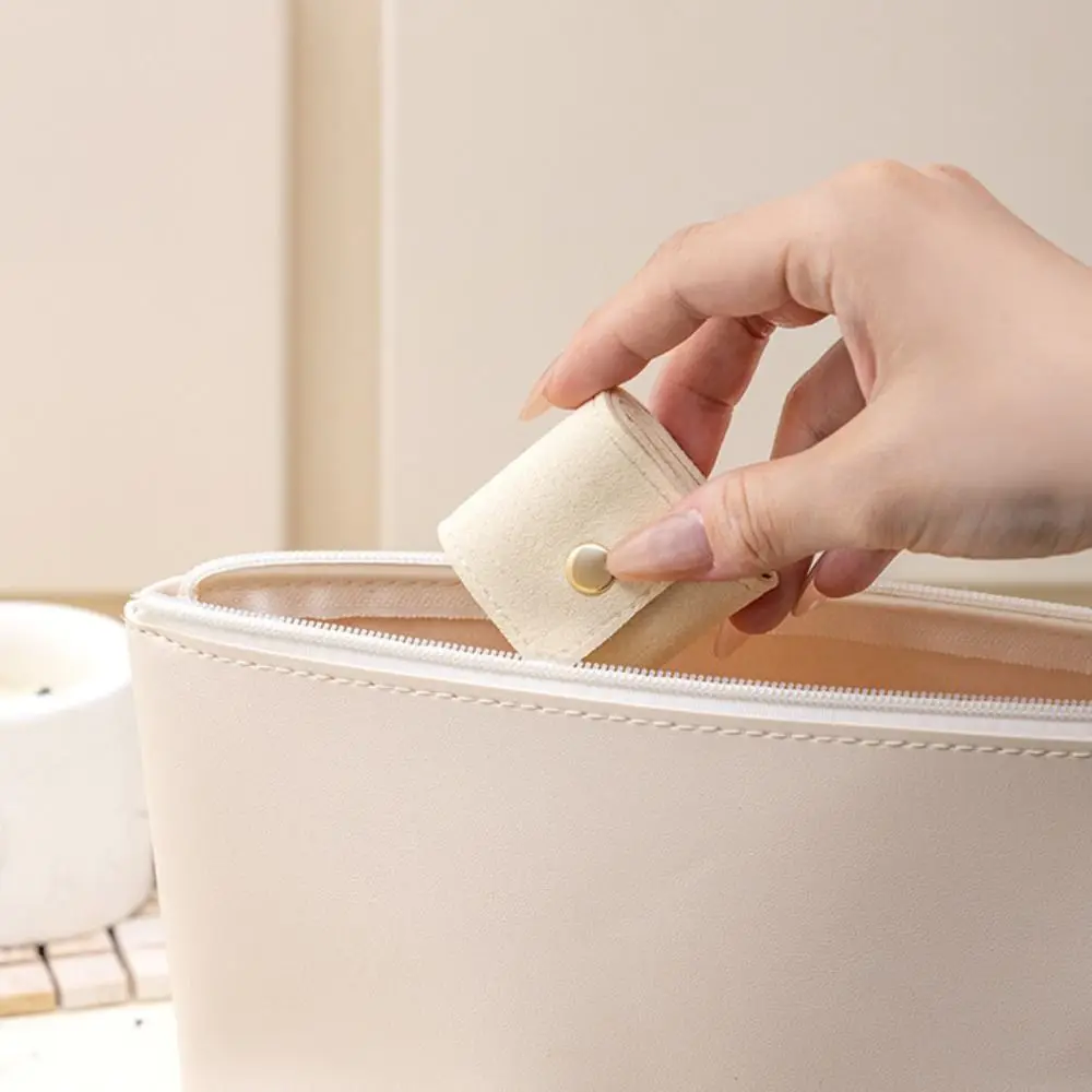 

Portable Velvet Jewelry Display Bag Foldable Storage Case Necklace Ring Packing Bag Container Earrings Organizer Girls